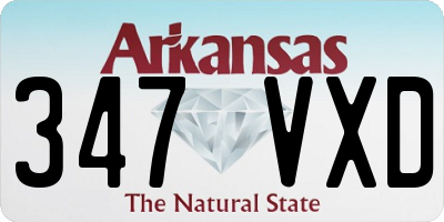 AR license plate 347VXD