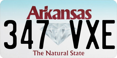 AR license plate 347VXE
