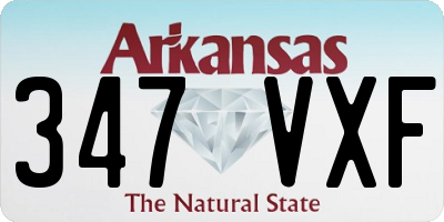 AR license plate 347VXF