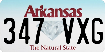 AR license plate 347VXG
