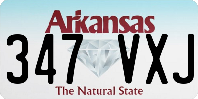 AR license plate 347VXJ