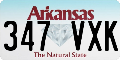 AR license plate 347VXK