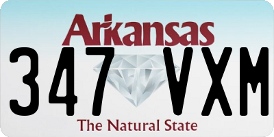 AR license plate 347VXM