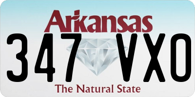 AR license plate 347VXO