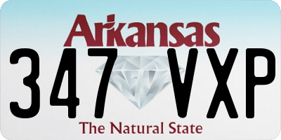 AR license plate 347VXP