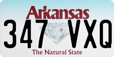 AR license plate 347VXQ