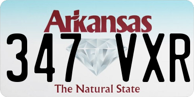 AR license plate 347VXR