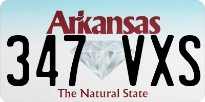 AR license plate 347VXS