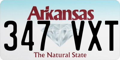 AR license plate 347VXT