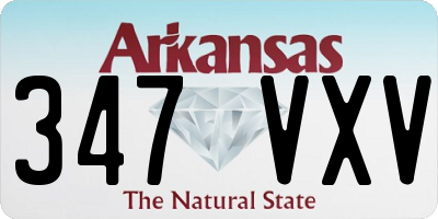 AR license plate 347VXV