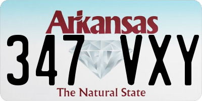 AR license plate 347VXY