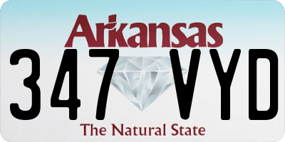 AR license plate 347VYD