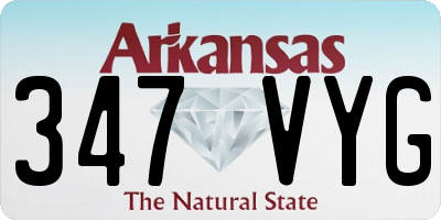 AR license plate 347VYG