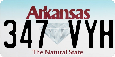 AR license plate 347VYH
