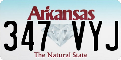 AR license plate 347VYJ