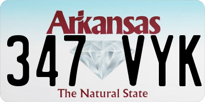 AR license plate 347VYK