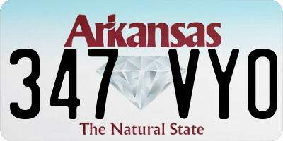 AR license plate 347VYO