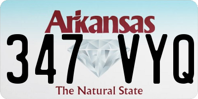 AR license plate 347VYQ