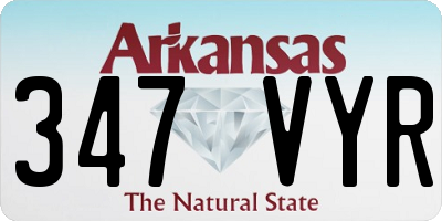 AR license plate 347VYR