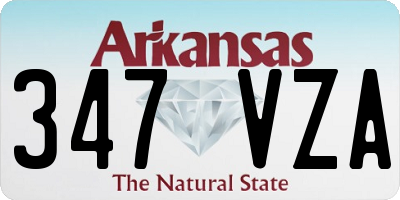 AR license plate 347VZA