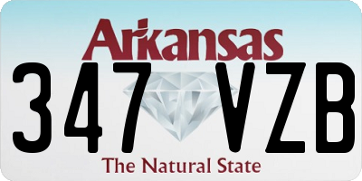 AR license plate 347VZB