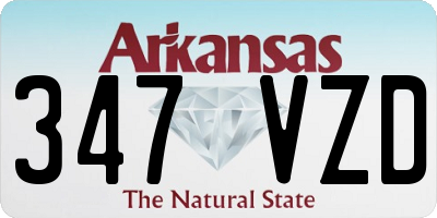 AR license plate 347VZD
