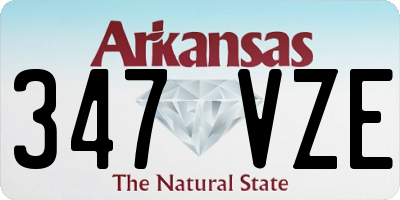 AR license plate 347VZE