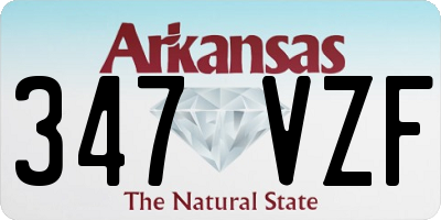 AR license plate 347VZF