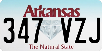 AR license plate 347VZJ
