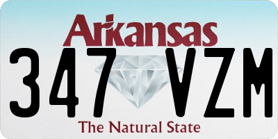 AR license plate 347VZM