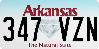 AR license plate 347VZN