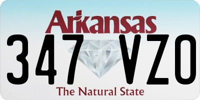 AR license plate 347VZO
