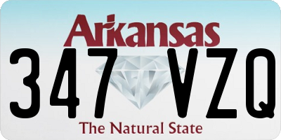 AR license plate 347VZQ