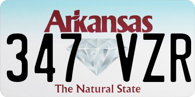 AR license plate 347VZR