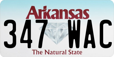 AR license plate 347WAC
