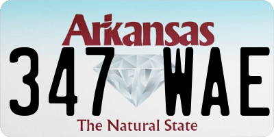 AR license plate 347WAE