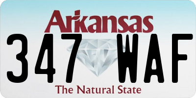 AR license plate 347WAF