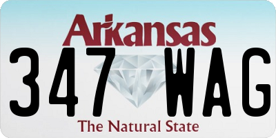 AR license plate 347WAG
