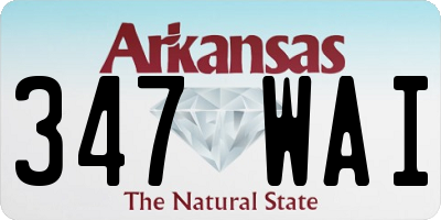 AR license plate 347WAI