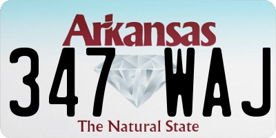 AR license plate 347WAJ