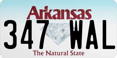 AR license plate 347WAL
