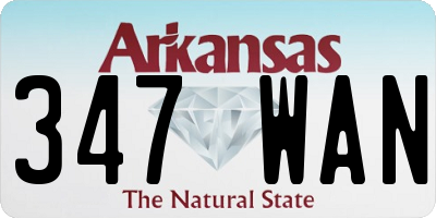 AR license plate 347WAN