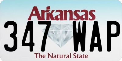 AR license plate 347WAP