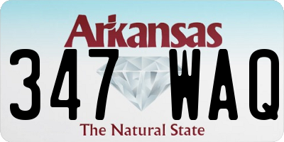 AR license plate 347WAQ