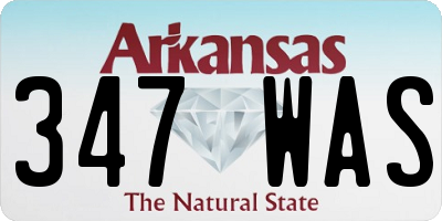 AR license plate 347WAS