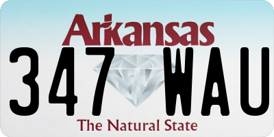 AR license plate 347WAU