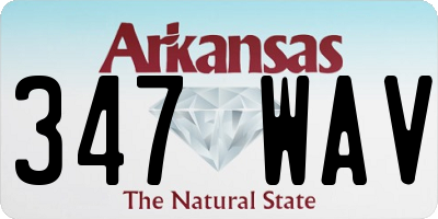 AR license plate 347WAV