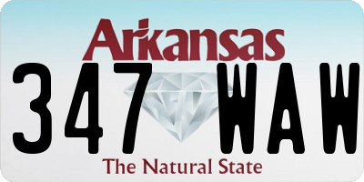 AR license plate 347WAW