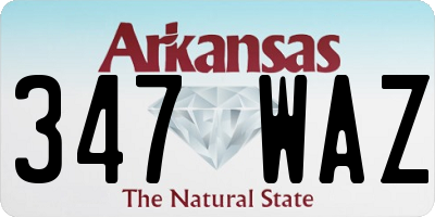 AR license plate 347WAZ