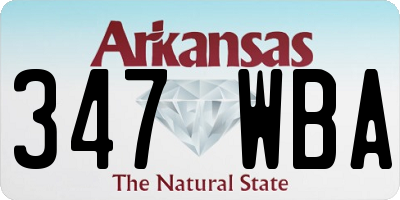 AR license plate 347WBA